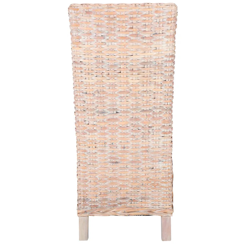 Zestaw 2 krzeseł jadalnianych z naturalnej wikliny, 48 szer. x 56 gł. x 104 wys. cm, styl boho coastal
