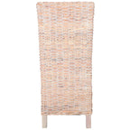 Zestaw 2 krzeseł jadalnianych z naturalnej wikliny, 48 szer. x 56 gł. x 104 wys. cm, styl boho coastal