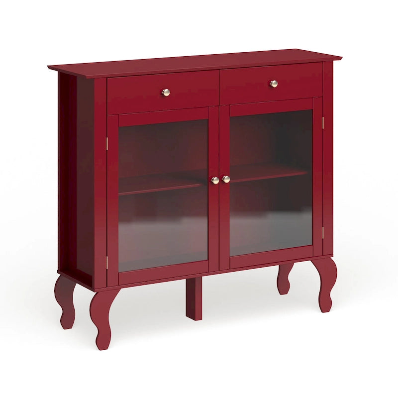 Komoda/buffet Copper Grove Rawdon z przeszklonym frontem