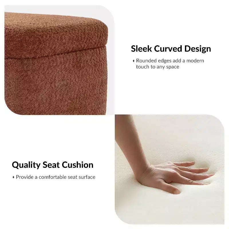 Ławka Clara Simple Assemble Flip Top z ramą z litego drewna|HULALA HOME