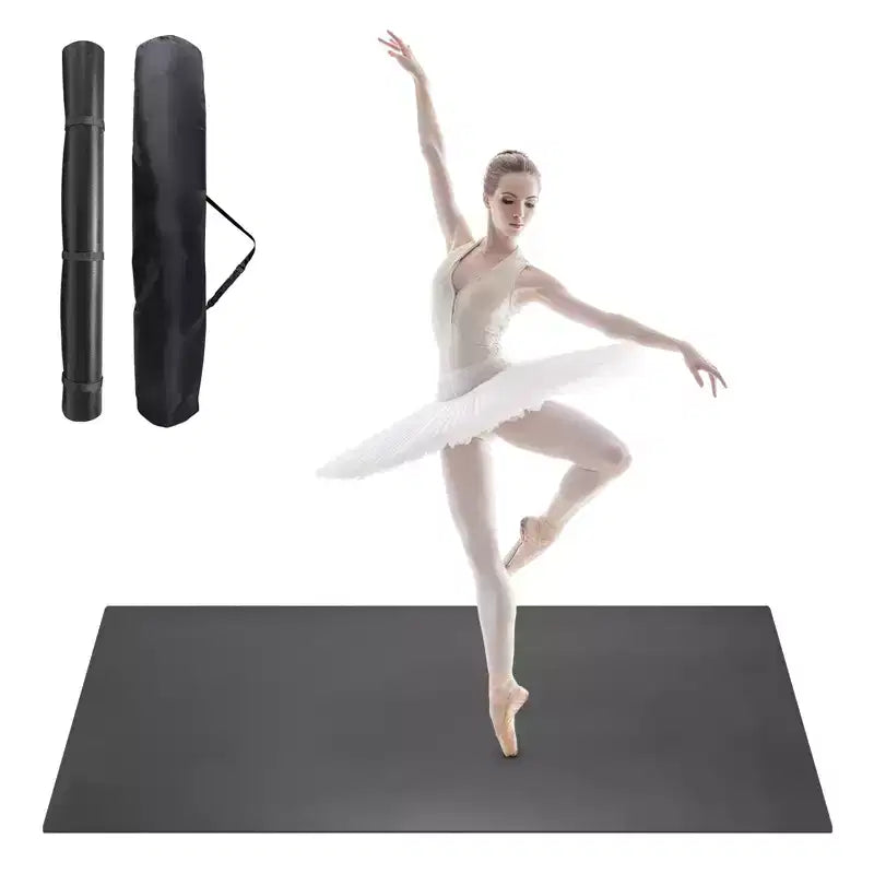 Przenośna mata do tańca z PVC 4x6, 5 mm gruba, antypoślizgowa i odporna na zarysowania, do baletu, tańca jazzowego, tap, jogi, pilatesu i ćwiczeń w domu