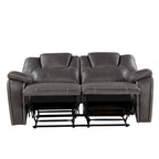Dwuosobowa sofa rozkładana ręcznie Steve Silver Kameryn ze skóry ekologicznej
