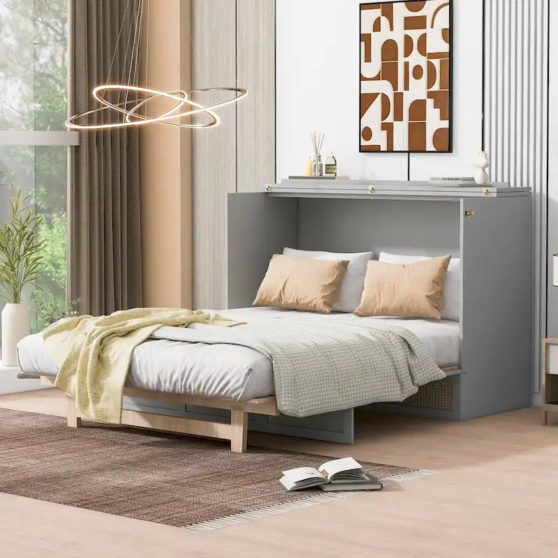 Łóżko wysuwane Nestfair w rozmiarze double z dużymi szufladami