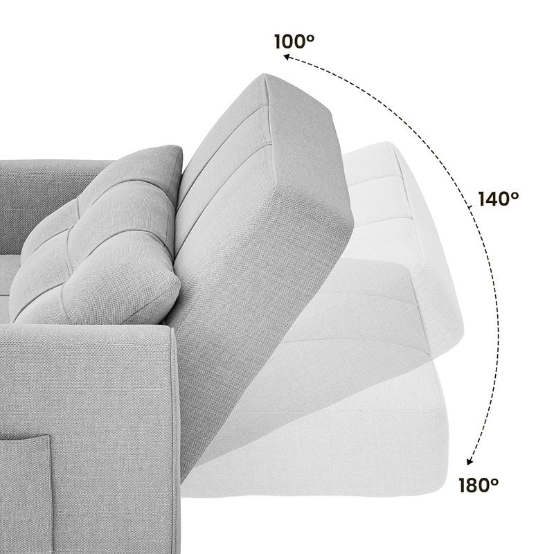 Wielofunkcyjna sofa 3 w 1 z funkcją spania, rozkładany fotel, składane łóżko do salonu