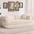 Rozkładana sofa 5 w 1, modułowa kanapa 78,8" z sztruksu z solidną ramą, wielofunkcyjny futon do małych przestrzeni, salonu i pokoju gościnnego