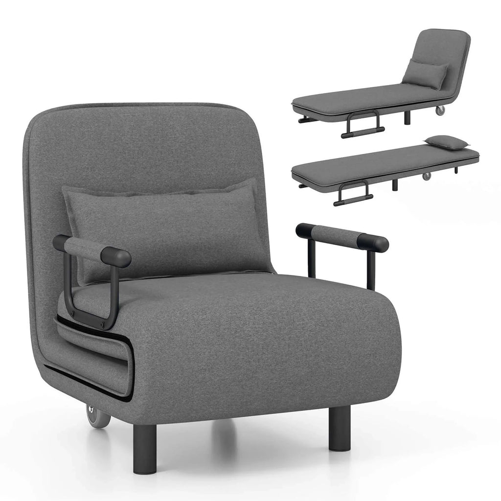 Składane krzesło-sypialnia, rozkładana sofa z regulowanym oparciem