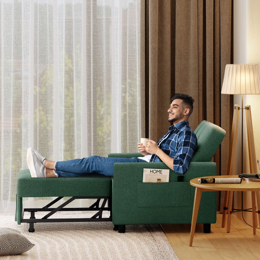 Wielofunkcyjna sofa 3 w 1 z funkcją spania, rozkładany fotel, składane łóżko do salonu